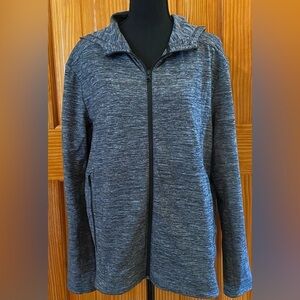 Banana Republic Hoodie Jacket Zip Front Pockets Gray/Black Unisex Size Large